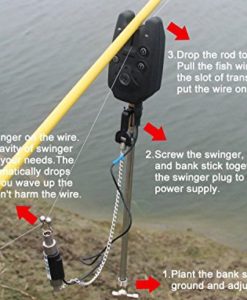 ( 3pcs Pack ) Chain Style illuminated Swinger for Carp Fishing Bite Alarm Indicator System by Discoball® - Image 5