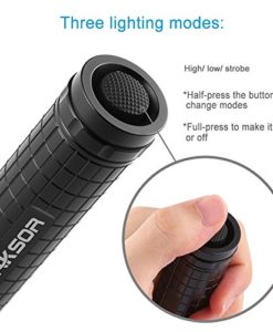 AKSOR K10 LED Pocket Torch, Adjustable Focus CREE LED Tactical Flashlight, Super Bright 400 Lumens Zoomable Torch with 3 Lighting Modes and IP65 Waterproof, Perfect for Camping, Hiking, Dog Walking or Indoors - Image 6