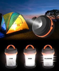 Camping Light, TaoTronics LED Fishlight Lantern for Hiking Fishing Outdoor Adventures Emergencies Outages (30 lumens Collapsible Water Resistant) - Image 3