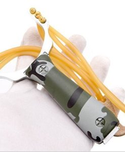 Dealglad® Powerful Aluminium Alloy Rubber Tubing Camouflage Bow Catapult Outdoor Hunting Fishing Slingshot - Image 4
