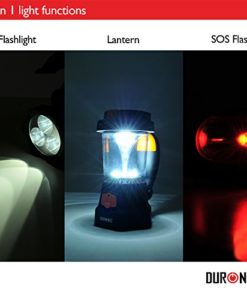Duronic Hurricane 4 in 1 Rechargeable Wind-Up Dynamo Flashing Red LED, 10 LED Lantern & 3 LED Torch - USB Charging Function + 2 Year Warranty - Image 2