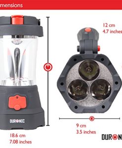 Duronic Hurricane 4 in 1 Rechargeable Wind-Up Dynamo Flashing Red LED, 10 LED Lantern & 3 LED Torch - USB Charging Function + 2 Year Warranty - Image 3