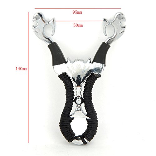 EASYTAR Slingshot Bow Catapult Outdoor Hunting Sling Shot for Adult Outdoor Hunting Competition and Fishing and Indoor Vintage Collection - Wolf - Image 3