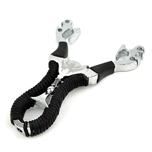 EASYTAR Slingshot Bow Catapult Outdoor Hunting Sling Shot for Adult Outdoor Hunting Competition and Fishing and Indoor Vintage Collection - Wolf - Image 4