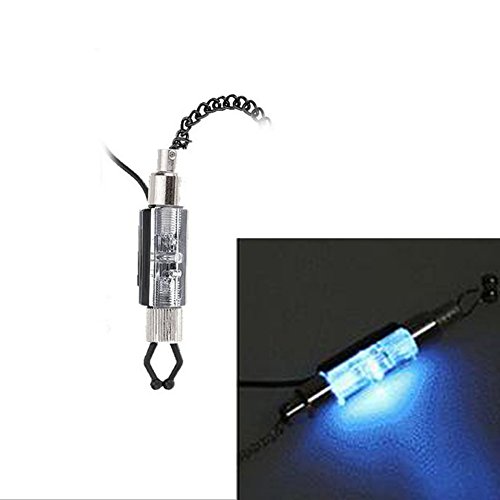 Fishing Bite Alarm Chain Hanger Swinger Iron LED Illuminated Indicator(Blue) - Image 3
