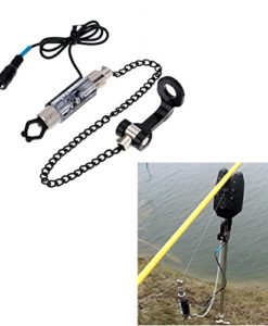 Fishing Bite Alarm Chain Hanger Swinger Iron LED Illuminated Indicator(Blue) - Image 3