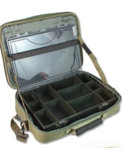 Alternative view of Full Carp Fishing Set Up. 2 Rods, 2 Reels, 2 Bite Alarms, Grinder, Carryall, Net, Hair Rigs, Rig Wallet And More