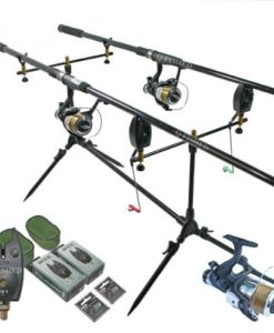 Full Carp Fishing Set Up. 2 Rods, 2 Reels, 2 Bite Alarms, Grinder, Carryall, Net, Hair Rigs, Rig Wallet And More - Image 4