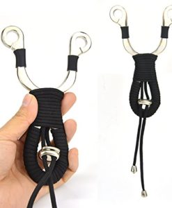 Hunting Slingshot Hunting Catapults Aluminum Alloy Die-casting Sling shot with Kinking Handle Design Professional Slingshot for Adult Outdoor Hunting of Fowling and Fishing and Indoor Vintage Collection (Black) - Image 3