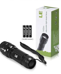 LE Adjustable Focus LED Flashlight,Super Bright, Batteries Included - Image 2