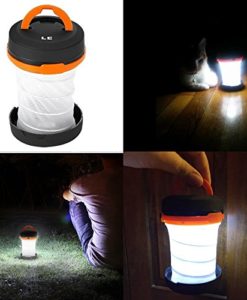 LE Collapsible LED Camping Lantern flashlight, Dual Purpose, 3 Modes, Battery Powered, Water Resistant, Home, Garden and Camping Lanterns for Hiking, Emergencies, Outages - Image 5