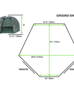 Magic3org Carp Fishing Bivvy Day Shelter Tent Quick Erect Outdoor Coarse Tackle 1-2 man - Image 4
