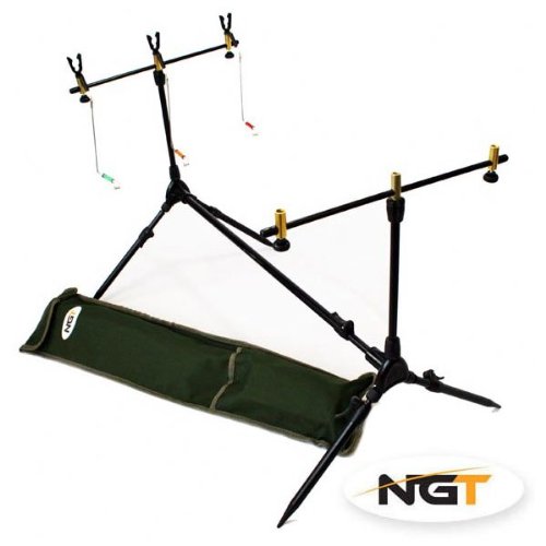 Buy NGT Carp Fishing Rod Pod 2x Black Bite Alarms With Volume Control 3x  Indicator Swingers & Rests Online