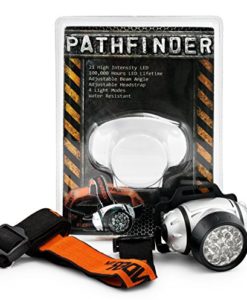 PATHFINDER 21 LED Headlamp Headlight - Lightweight, Comfortable and Weatherproof Flash Light/Torch - Water Resistant Safety Head Lamp - 4 User-Friendly Modes of Operation - Garage Workshop Garden Head lamp, Head Torch for Biking, Cycling, Climbing, Camping, Dog Walking, Hiking, Fishing, Night Reading, Riding, Running and other Outdoor and Indoor Activities - Adjustable Head Strap - 135 Degrees Adjustable Beam Angle - 100,000 Hours LED lifetime (in RETAIL PACKAGING) - SILVER - Image 2