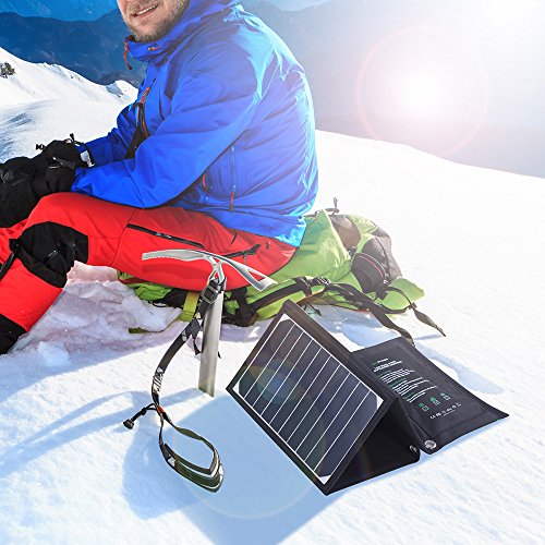 RAVPower 16W Solar Charger with Dual USB Port (Foldable, Portable) High Efficiency Outdoor Solar Panel for iPhone, iPad, Samsung Galaxy, Gopro Camera - Image 8