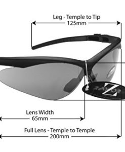 Alternative view of RayZor Liteweight UV400 Black Sports Wrap Fishing Sunglasses, Gold Iridium Mirrored Anti-Glare Lens.