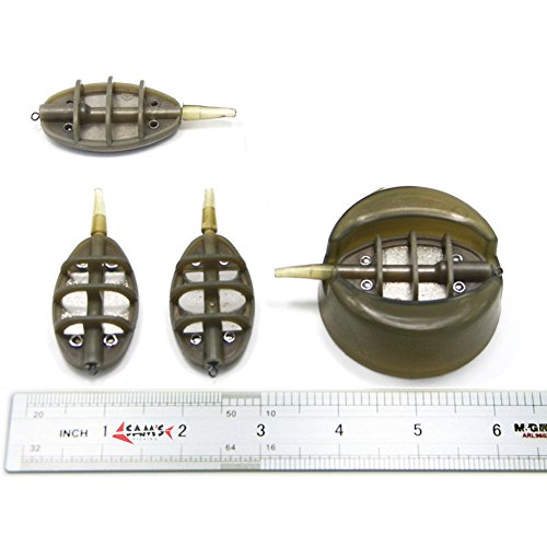 Shaddock Fishing ® 4Pcs Carp Fishing Inline Method Feeder Set - 30g 40g 50g 60g (Army Green-30g/40g/50g/60g) - Image 5