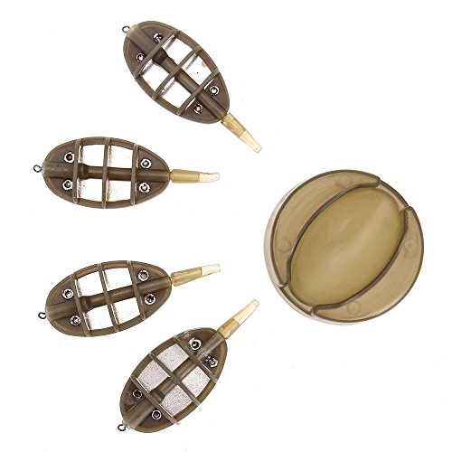 Shaddock Fishing ® 4Pcs Carp Fishing Inline Method Feeder Set - 30g 40g 50g 60g (Army Green-30g/40g/50g/60g) - Image 8