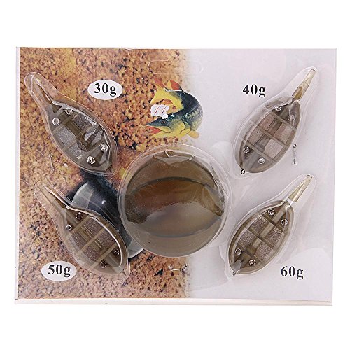 Shaddock Fishing ® 4Pcs Carp Fishing Inline Method Feeder Set - 30g 40g 50g 60g (Army Green-30g/40g/50g/60g) - Image 9