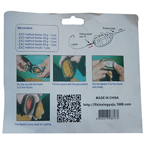 Shaddock Fishing ® 4Pcs Carp Fishing Inline Method Feeder Set - 30g 40g 50g 60g (Army Green-30g/40g/50g/60g) - Image 10