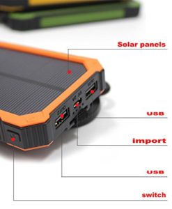 Sunyounger™ 20000mAh Portable Dual USB Port Camping Lights Mobile Power Bank Solar Charger Shockproof Waterproof Dustproof Solar Panel Portable Charger Backup External Battery Power Pack for iPhone 6 Plus 5S 5C 5 4S 4, iPad Air Mini, iPods(Apple Adapters not Included), Samsung Galaxy S5 S4 S3,Note 4 3 2, Nexus, HTC, Android Phones,Windows phone, Bluetooth Speakers, MP3, Tablets and Other Devices - Image 4