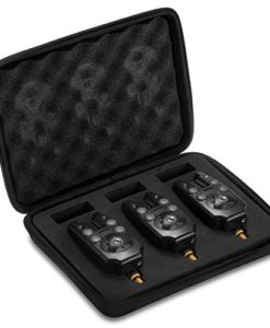Alternative view of TOMOUNT Set 3 PCS Blue LED Wireless Fishing Bite Alarms for Carp Fish Black