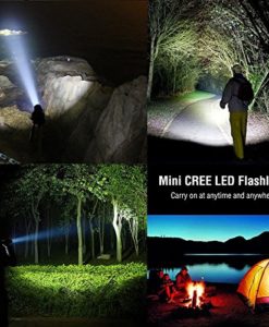 Tactical Flashlight, TONBUX® E6 Cree MXL T6 900 Lumen LED Flashlights, 5 Light Mode, Adjustable Focus Zoomable Flashlights Waterproof Torch Flashlight for Hiking, Camping(Black) - Image 7
