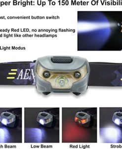 USB Rechargeable LED Head Torch - Super Bright, Waterproof, Lightweight & Comfortable - Headlamp Perfect for Running, Walking, Camping, Reading, Hiking, Kids, DIY & More, USB Cable Included - Image 4