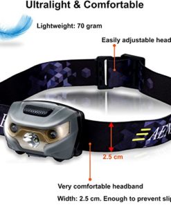 USB Rechargeable LED Head Torch - Super Bright, Waterproof, Lightweight & Comfortable - Headlamp Perfect for Running, Walking, Camping, Reading, Hiking, Kids, DIY & More, USB Cable Included - Image 5
