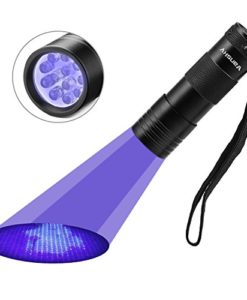UV Torch, Vansky® Pets Black Light 12Led Lights UV Dogs/Cats Urine Detector, Ultraviolet Flashlight Find Dry Stains on Carpets/Rugs/Floor, 3 x AAA Batteries Included - Image 2