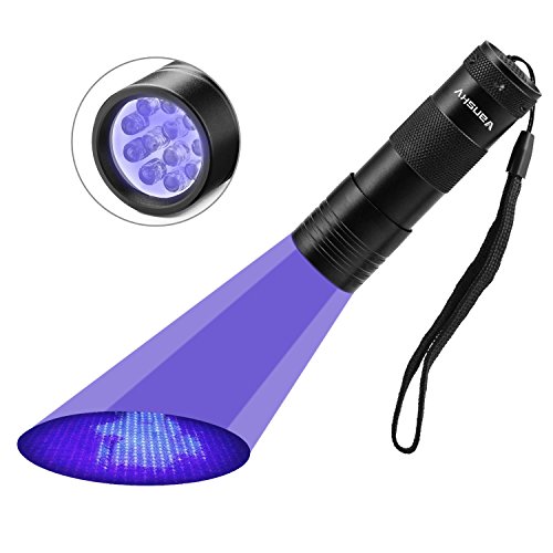 UV Torch, Vansky® Pets Black Light 12Led Lights UV Dogs/Cats Urine Detector, Ultraviolet Flashlight Find Dry Stains on Carpets/Rugs/Floor, 3 x AAA Batteries Included - Image 3