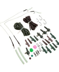 Lixada 155PCS Fishing Tackle Box Carp Weights Safety Clips Hooks Swivels Hair Rigs - Image 3
