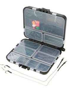 Lixada 155PCS Fishing Tackle Box Carp Weights Safety Clips Hooks Swivels Hair Rigs - Image 4